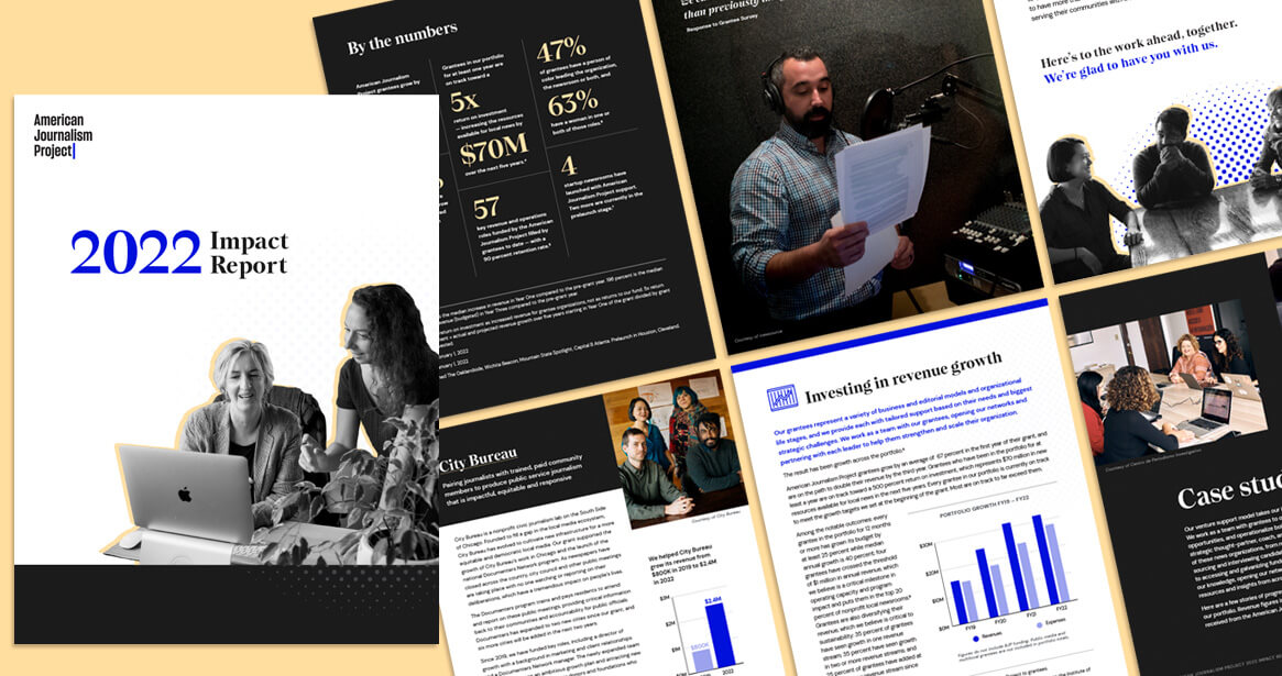Pages from the AJP impact report 2022